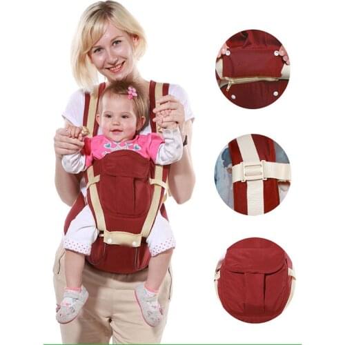 Baby Boys Girls Double Backpacks Removable Large Capacity Waist Stool Newborn Multifunctional with Shade Hat Universal Carriers