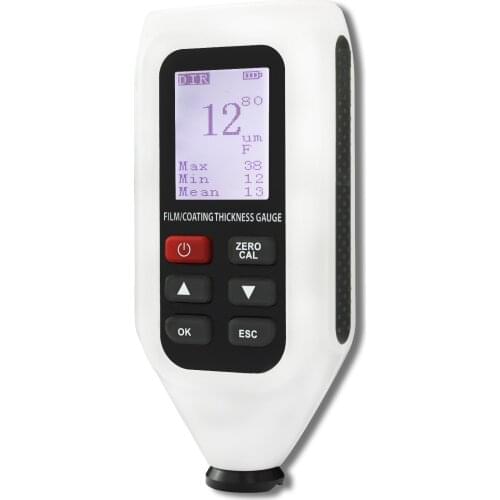 HT-128 LCD Digital Handheld Thickness Tester Support Language Switching and Save Data with USB Interface and Backlight