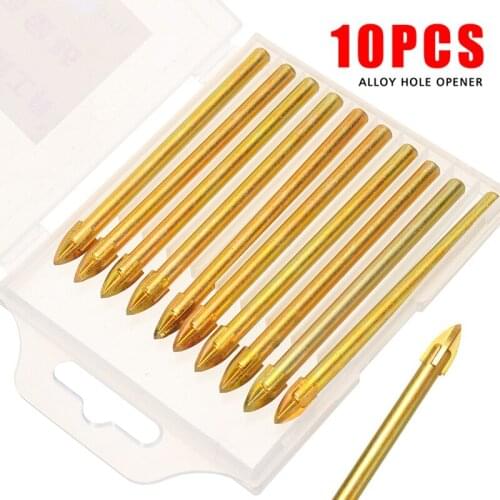 Ceramic Tile Cross Tip Spear Head Drill Bit Tungsten Carbide Tipped Spear Head Ceramic Tile Marble Mirror Drill Bits Tool