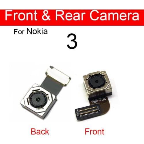 Front Back Rear Camera Module For Nokia 3 TA-1020 TA-1028 TA-1032 TA-1038 Small Facing Camera + Main Camera Replacement Parts