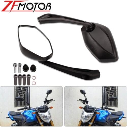 Motocross rear view part black moto side mirror for honda Kawasaki Z750 Z1000 ZRX1100 ZRX1200 mirror motorcycle rearview