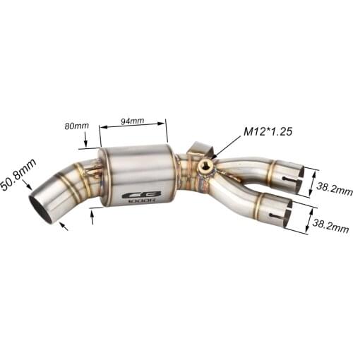 Motorcycle For Honda CB1000R 2008 - 2016 CB1000R CB 1000R Decat Pipe Slip-on Exhaust Link Pipe And Escape Catalyst Delete Pipe