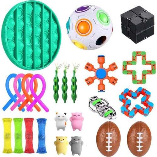 Marbles Ball For EDC Hand Autism ADHD Anxiety Relief Focus Kids Magic Stress Fidget Toys Sensory Therapy Toys Bundle Sensory Toy