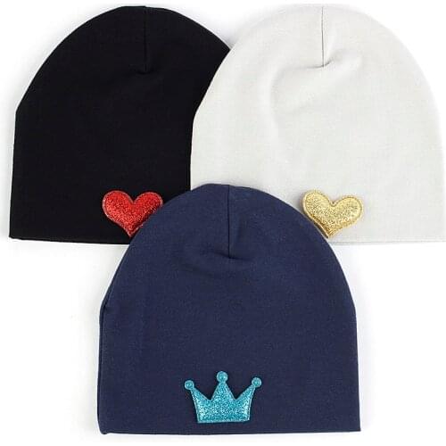 Newborn Soft Elastic Comfortable Hats Beanies Cotton Black White Childrens Boys Girls Cute Caps With Star Accessories Headwear