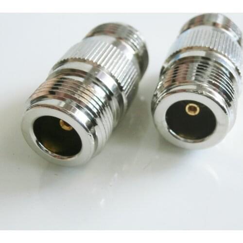 N To N Cable Coax Connector Socket Brooches N Female To N Female Plug Nickel Plated Brass Straight RF Coaxial Adapters