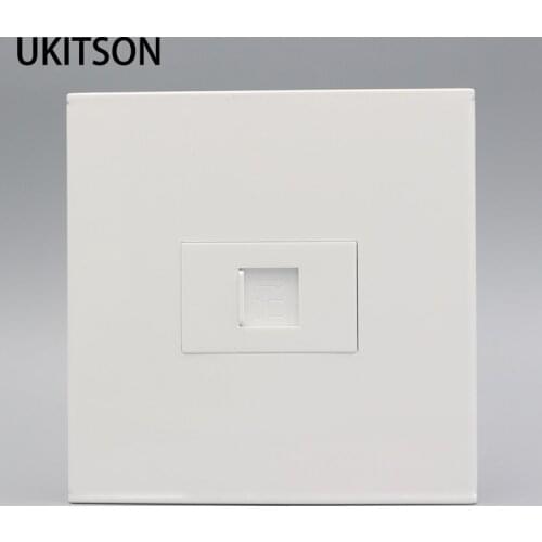 One Port CAT5E 6 CAT 6A RJ45 Wall Panel Outlet For Internet Cover Faceplate