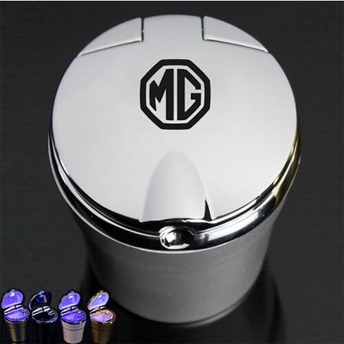 For MG ZS GS 5 Gundam 350 Parts GT 6 Accessories Car Ashtray With Led Lights With Cover Creative Personality Covered Car Ashtray