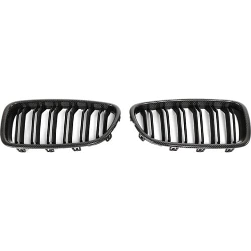 Real Carbon Fiber Front Bumper Kidney Grill Grille for-BMW 5 Series F10/F11 M5 2010- 520I 528I 530I 535I 550I