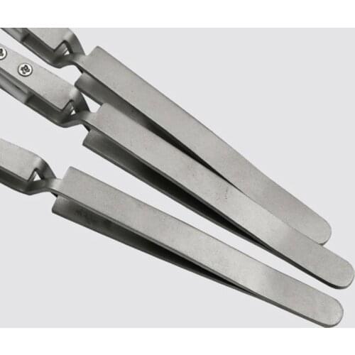 Stainless Steel Ceramic Tweezers Anti-magnetic Acid Proof Precision Clamping
