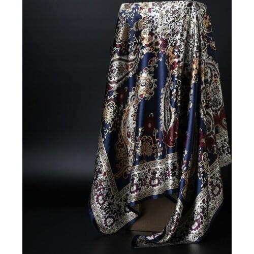 Fashion Hijab Scarf For Women Square Shawls Satin Silk Hair Scarfs Female 90*90cm Kerchief Bandana Head Neck Scarves For Ladies
