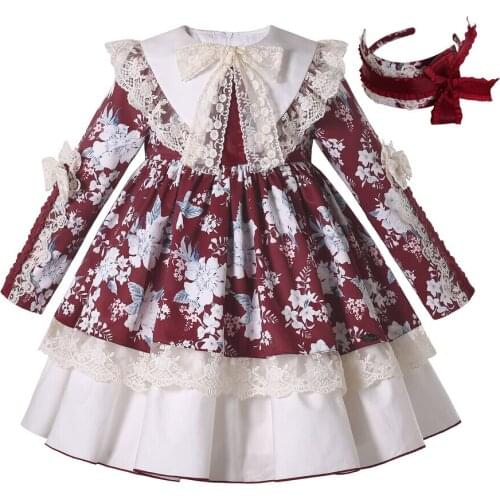 Wholesale Christmas Autumn Children Communion Birthday Bride Princess Party Christening Dresses for Girls Age 2 3 4 5 6 8 10 12Y