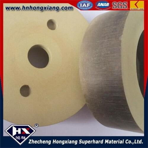 Glass polishing with 150*50*40mm cup shaped stone wheel