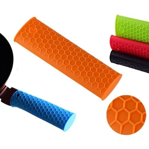 Durable High Quality Silicone Pot Pan Handle Holder Sleeve Cover Grip Hot Sleeve Kitchen Utensil Practical Pot Pan Handle Holder