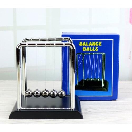 3 Sizes Early Fun Development Educational Desk Toy Gift Cradle Steel Balance Ball Physics Science Pendulum Home Decoration Tool