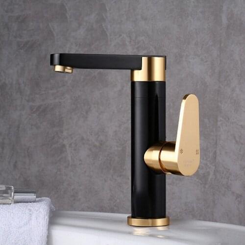 3 Colors Single Handle Bathroom Basin Faucets Cold/Hot Mixer Basin Sink Tap Black Water Kitchen Faucet Bathroom Accessories