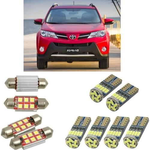 Interior led Car lights For Toyota rav4 mk4 a4 2012 car accessories boot light License Plate Light 8pc