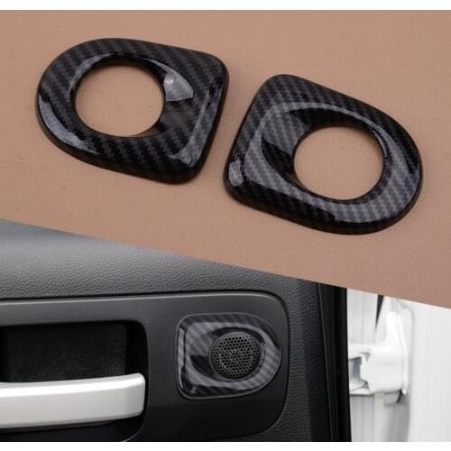 1 Pair ABS Black Car Rear Door Stereo Speaker Cover Trim Frame Decor Fit for Toyota Tundra 2014 2015 2016 2017 2018 2019
