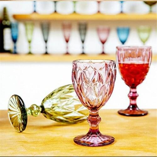 1PC Colorful Champagne Cup Glass Cups Cocktail Whiskey Cups Crystal Sculpture Juice Glass Goblet Wine Glass Crystal