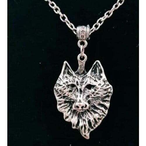 New Fashion Wolf Head Animal Lucky Amulet Pendant Necklace For Men Vintage Punk style pendants 10pcs necklace