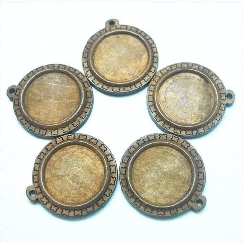 10pcs natural brown wooden beads cabochons size 25mm round shapes wooden cabs nature colors diy accessories fittings