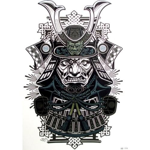 10pcs Sexy Cool Beauty Japanese Samurai Warrior Tattoo 21 X 15 CM Tattoo Waterproof Hot Temporary Tattoo Stickers