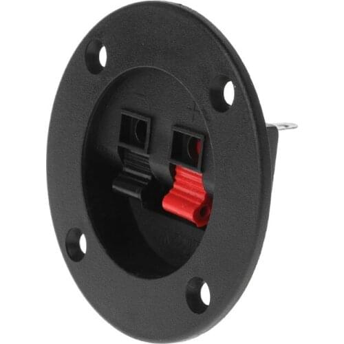 2PCS Terminal Round Cup Connector Parts Express Spring Clip Double Binding Post Screw Wire Gold Car Subwoofer Speaker Box QXNF