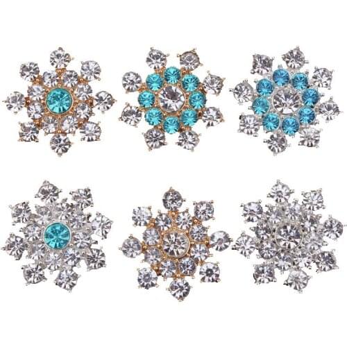 200pcs/lot 25MM 6Colors High Quality Gem Flatback Rhinestone Button For Artificial Accessories Crystal Alloy Button For Handmade