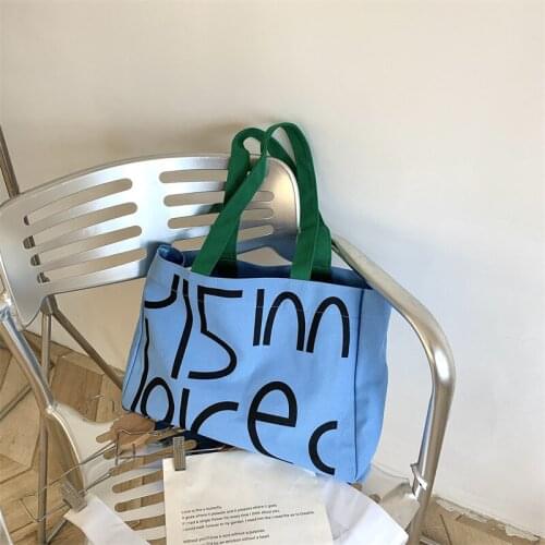 2020 New Women Large Capacity Canvas Bags Eco Reusable Shopping Bags with Shoulder Bag Girls Students Casual Handbag Tote Beach