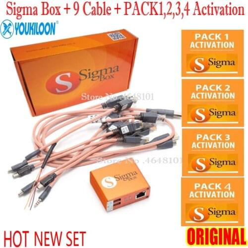 Newest 100% Original Sigma Box+9 Cables(with PACK 1+PACK2+PACK3+PACK4 Activation)