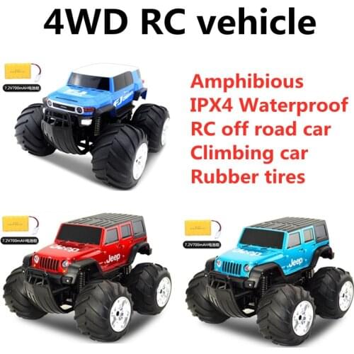 4WD Remote Control Car 2.4GHZ 4CH RC Vehicle Amphibious 20KM/H IPX4 Waterproof For Childs Gift