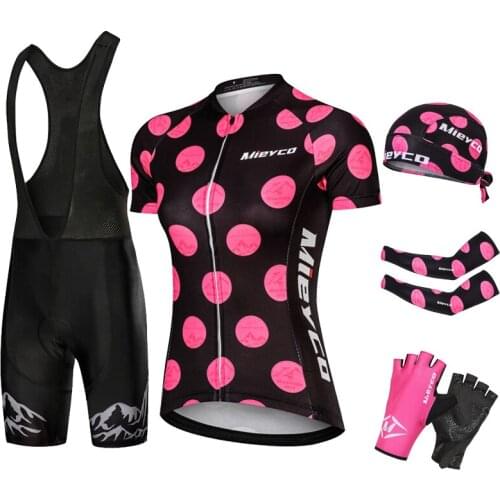 5PCS Full Set TEAM Mieyco Cycling Jersey 5D Bike Shorts Set Ropa Ciclismo Summer Quick Dry Pro BICYCLING Maillot Bottoms Wear