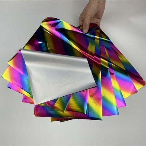 50PCS A4 SIZE Multi Color Rianbow DIY Household Work Toner Reactive Foil For Sticker Paper
