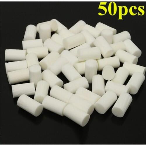 50 Pcs High Pressure Pump Filter Element Refill 30MPa White Fiber Cotton Filters For Air Compressor System Air Compressor Part