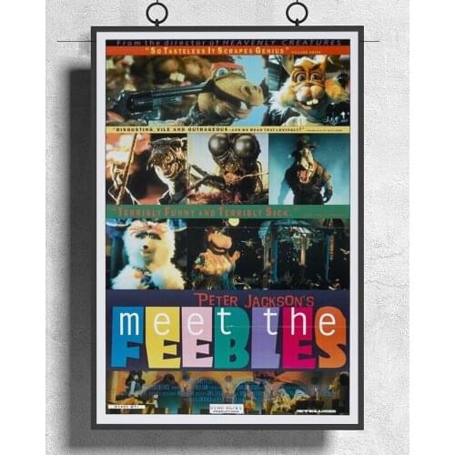 L409 MEET THE FEEBLES Movie Comdey Muppets Cult Classic Peter Jackson Silk Fabric Poster Art Decor Indoor Painting Gift