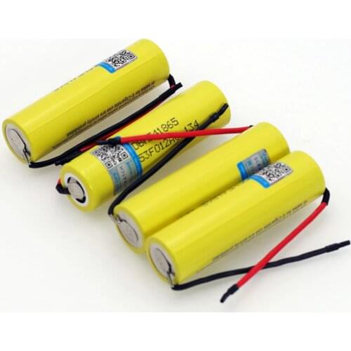 6pcs VariCore For HE4 2500mAh Li-lon Battery 18650 3.7V Power Rechargeable batteries 20A discharge +DIY Silica gel Cable
