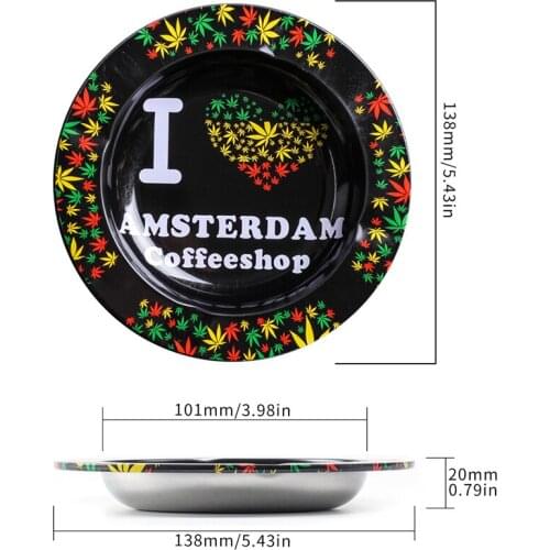 Metal Cigarette Plate Tobacco Herb Rolling Discs Cigar Ashtray Discs Portable Ashtray Smoking Accessories