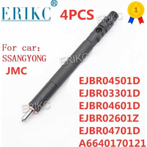 4PCS EJBR04501D EJBR03301D EJBR04601D EJBR02601Z EJBR04701D A6640170121 Diesel Fuel Injector Nozzle For Delphi SSANGYONG Euro 3