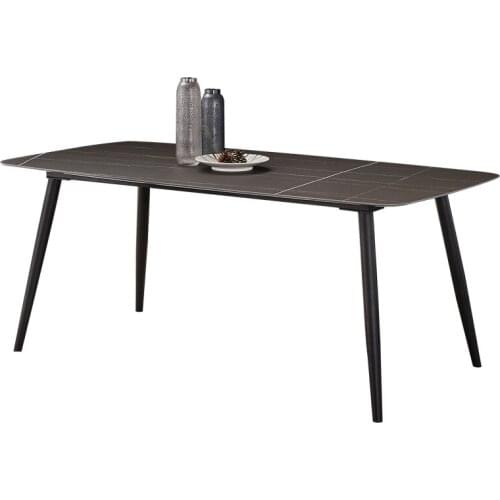 Nordic imported rock slab dining table rectangular minimalist home modern Italian marble dining table