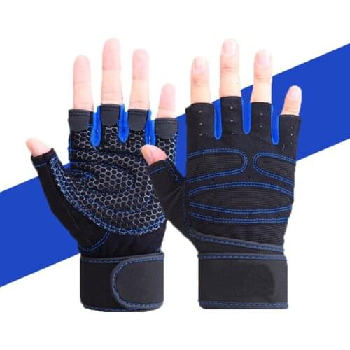 New Ventilated Weight Lifting Gloves with Built-In Wrist Wraps Full Palm Protection Unisex Cross Training Fitness Workout Gloves