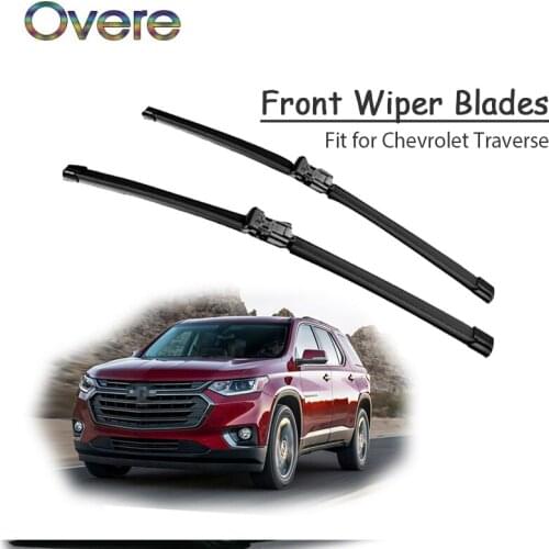 Overe 1Set Rubber Car Front Wiper Blade Kit For Chevrolet Traverse 2017 -2009 Chevy Windscreen Original Wiper Accessories