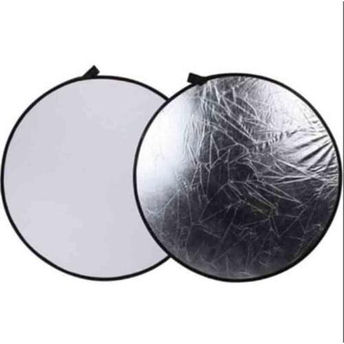 SUPON Portable 60CM 80CM 110CM Silver/White 2 in 1 Round Photography Reflector for Studio Multi Photo photography accessories
