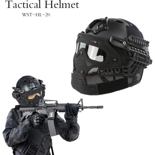 Tactical Helmet Steel Mask Integration Full Face Cover All-Directional Protective Equipment Helmet G4 System CS Helmets