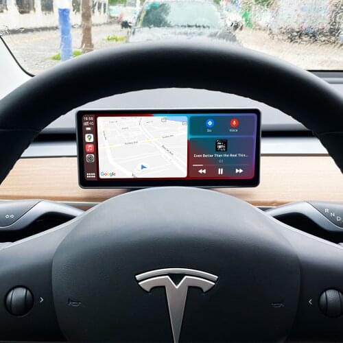 WINHONGTEK HUD Smart LCD Displayer Center Console Dashboard Carplay Bluetooth WIFI Auto Car Head Up Display For Tesla Model 3/Y