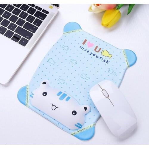 Universal Soft Rectangle Cartoon Pattern Mouse Pad Wrist Rest Laptop Accessories for Office