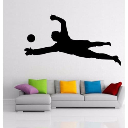 Goalkeeper Catch The Ball Sketch Football Soccer Star Fashion Wedding Decor Wall Sticker Wall Decal Room Decor Bedroom Wallpaper
