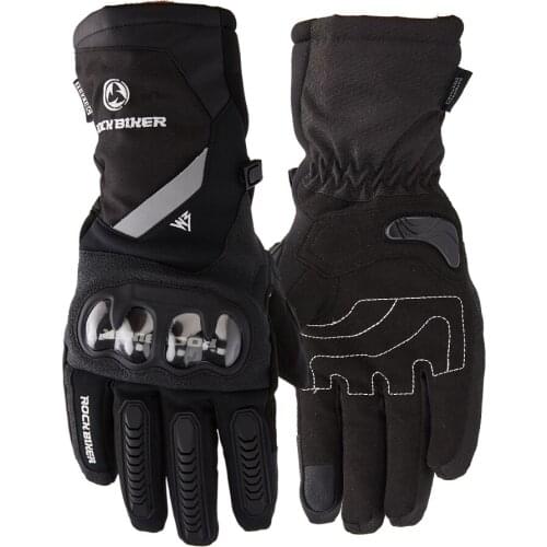 Winter Keep Warm Motorcycle Gloves Men Long Waterproof Motocross Gloves Anti-Slip Touch screen Moto Glove Riding Gear Black