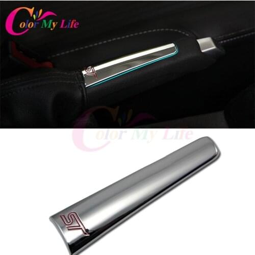 1 Piece ABS Chrome Car Hand Brake Protection Trim Handbrake Decoration Cover Sticker for Ford Focus 2 3 MK2 MK3 2005 - 2012