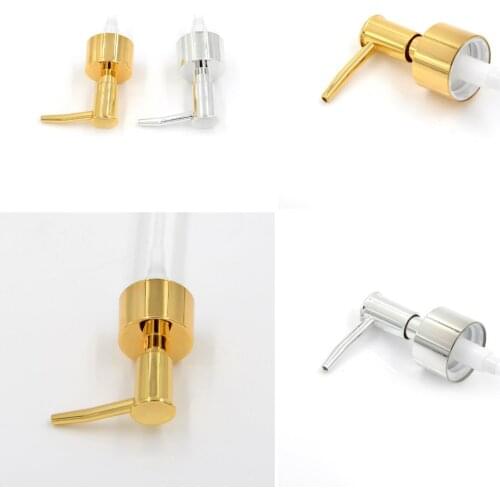 1Pc Plastic Soap Pump Liquid Lotion Gel Dispenser Replacement Jar Tube Tool Gold Silver