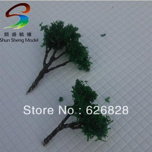 100pcs H :20mm model wire scale tree for building model layout model tree with leaf