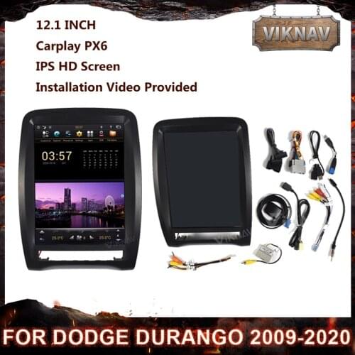 12.1 inch Vertical screen Android car GPS Navigation for Dodge Durango 2009-2020 radio tape recorder headunit Multimedia player